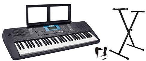 Clifton Keyboard M211 USB MIDI 61 anschlagdynamische Tasten Netzteil Notenbuch mit 110 Seiten und Karaoke CD