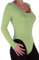Eye Catch Basics - Damen Body Langarm Bodysuit Bodywear Gymnastikanzug Rundem Halsausschnitt Top Mint Grun GröÃŸe M/L