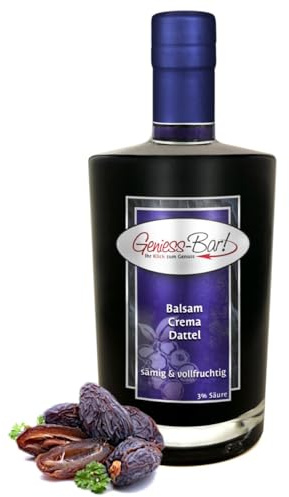 Geniess-Bar! Balsamico Creme Dattel (0,7 Liter) - Premium Crema di Aceto Balsamico di Modena IGP mit 3% Säure