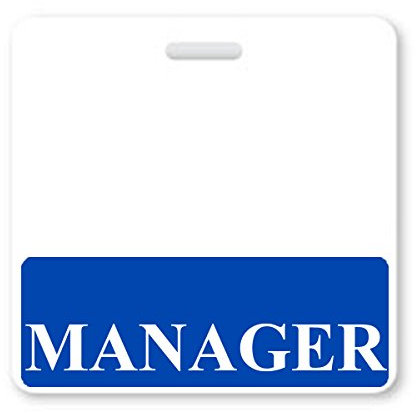 Manager Horizontale Badge Buddy mit blau Grenze von speziellen ID, einzeln verkauft