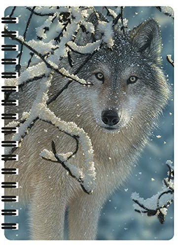 3D LiveLife Jotter - Gebrochene Stille von Deluxebase. Linsenförmiges 3D Wolf A6 Spiralblock. Ein liniertes Notizbuch mit Kunstwerken, die vom renommierten Künstler Collin Bogle lizenziert wurden