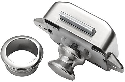 Push Lock 19-20mm Möbelschloss Schloss Silber Möbelgriff Camping Caravan Boot