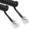 BeMatik - Cable telefónico Rizado de 4 Hilos y Conectores RJ11 5m
