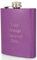 Personalised Engraved Purple 7oz Hip Flask. Supplied with Charles Hendon Gift Pouch.