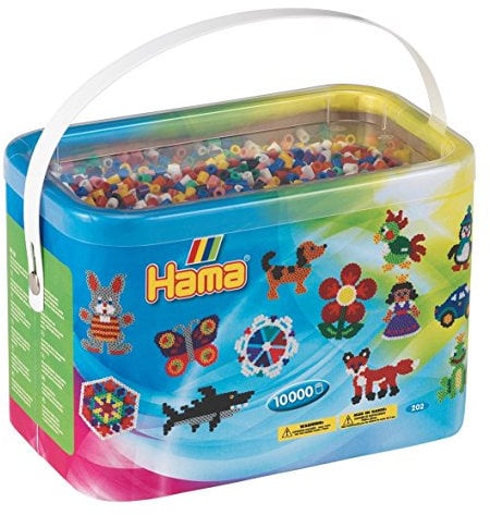 Hama DIY Midi Beads Bucket | Approx. 10.000 Fuse Beads | Mosaic Decoration Arts & Craft for Creative Children Ages 5+ | Mix 00
