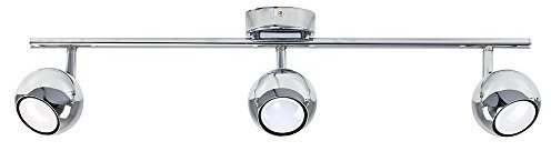 MiniSun | Mini Retro 3 Way Eyeball Chrome Spotlight | Ceiling Spots, Home Décor & Improvement Essential