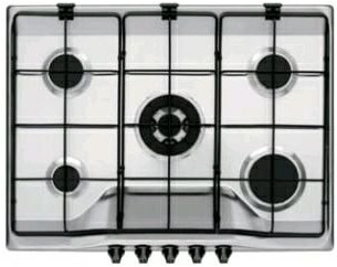 Rex piano cottura px 750uv inox 4f+trip 70cm.4 fuochi + 1 tripla corona.accen...
