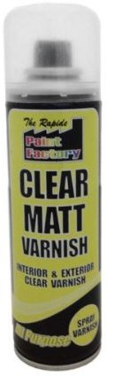 Varnish Spray Can 250ml Clear Matt X 2 Packs