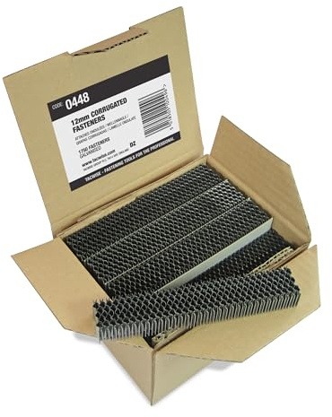 Tacwise 0448 12 mm Galvanised Corrugated Joint Fasteners, Pack of 1750