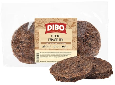 Fleisch-Frikadellen, 2er-Beutel, der kleine Naturkau-Snack oder Leckerli für Zwischendurch, Hundefutter, Qualitätskauartikel ohne Chemie von DIBO