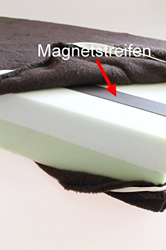 Eifa Viskoelastisches Hundebett - Hundenest - Hundekorb - Hundesofa (Magnetfeldstreifen braun, 120 x 70 x 13 cm)