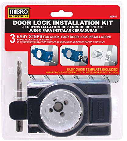 MIBRO 300691 Bi-Metal Door Lock and Deadbolt Installation Kit for Wood and Metal Doors