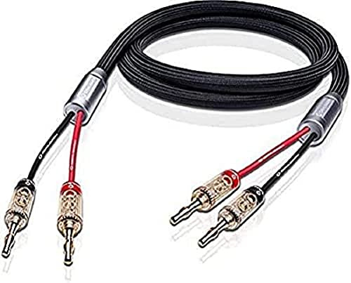 OEHLBACH Fusion Two B - Geschirmtes High-End Lautsprecherkabel-Set mit Banana-Verbinder, Made in Germany - 2 x 3m