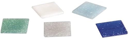 Rayher Artdecor tesselles mosaïque 2x2 cm, seau 1kg 325 pcs, tons bleus, 1453108, Teintes Bleues