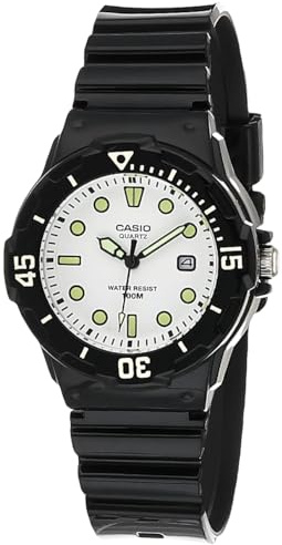 Casio – LRW-200H-7E1 – Ladies' Quartz Analogue Watch – Black Resin Strap