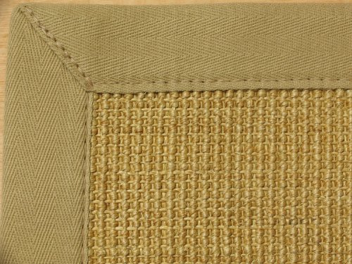 Astra Sisal Teppich Salvador - Farbe Chablis - Bordüre beige - 007.002, Größe: 165x235 cm
