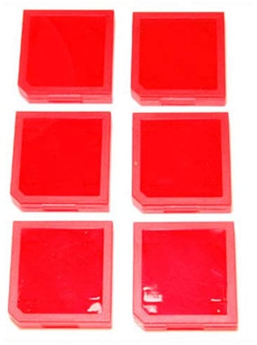6 x Assecure Single Red Game card case holder for Nintendo 3DS, DS, Lite, DSi...