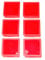 6 x Assecure Single Red Game card case holder for Nintendo 3DS, DS, Lite, DSi...