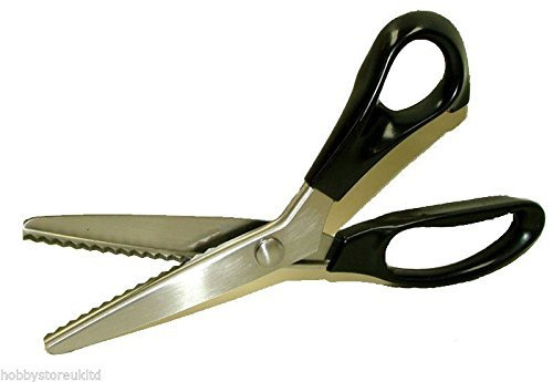 Zickzack Schneiderei Edelstahl Handwerk Stoff Zacken Scheren Schere 230mm