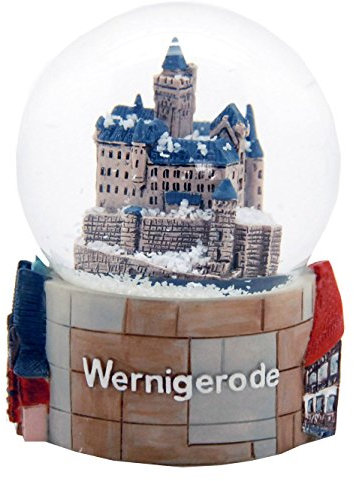 Souvenir Schneekugel Wernigerode - die Bunte Stadt im Harz - Reiseandenken Deutschland Mitbringsel 65mm * 30025