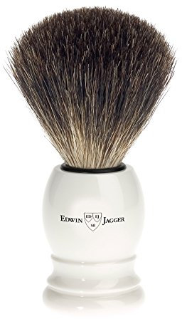 Edwin Jagger Elfenbein-Rasierpinsel (Pure Dachs)