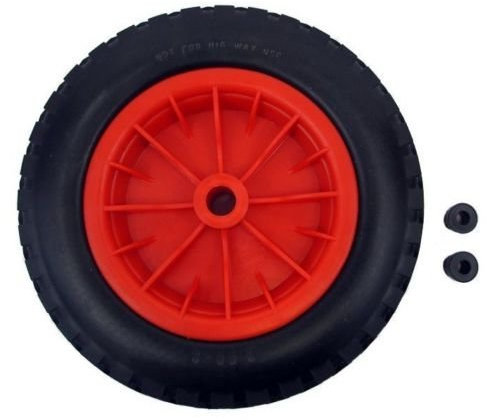 KetoPlastics PU 16 Puncture Proof RED Wheelbarrow Wheel 20mm BORE Tyre 4.80-8 Light Weight FOAM