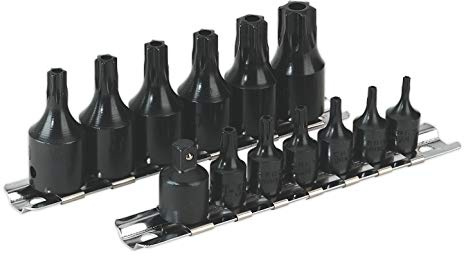 Sealey Ak5585 Impact TRX-Star Security Socket Bit Set 13Pc 1/4 and 3/8Sq Drive