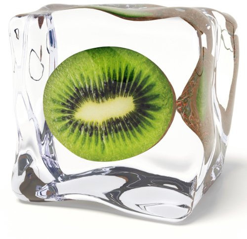 Eurographics DG-AU2102 Glasbild Deco Glass Iced Kiwi 20 x 20 cm