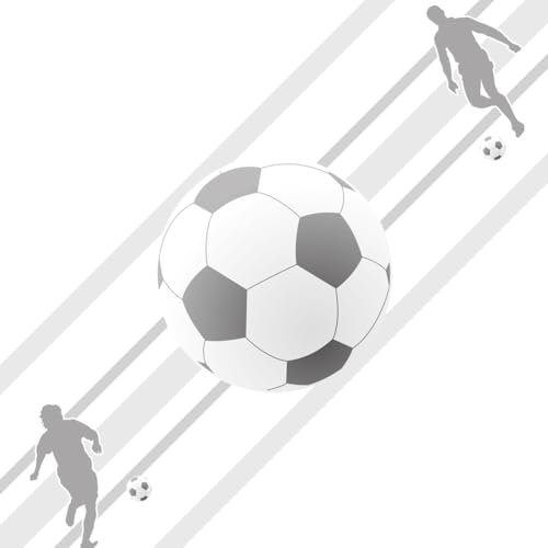 SuperDuperDecor - Football - Bedroom Wall Border - Eco Friendly 1.3m Self Adhesive Strips - Grey Stripes