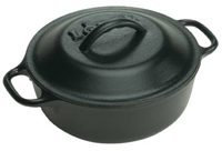 Lodge - Cazuela Oval de Hierro Fundido - Mediano - Dimensiones: 24.9 x 21.8 Ø x 9.1cm