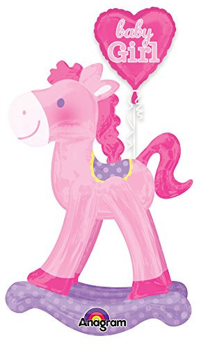 Amscan 3161101 23 x 127 cm Schaukelpferd Air Walkers Folienballons