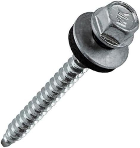 250 Stk. 4,8 x 35 mm Bohrschrauben Trapezblech Schrauben Trapezblechschrauben selbstbohrende (Weißaluminium RAL 9006)