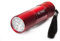 edi-tronic Taschenlampe 9 LED´s rot inkl. Batterien - LED Lampe Alu Leuchte Licht