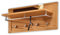 Stella Trading Nature Plus Garderobenpaneel (klein) teil-massiv aus Kernbuchenholz - Hutablage & zuverlässige Wandhaken für Jacken & Taschen - 90 x 45 x 32 cm (B/H/T)