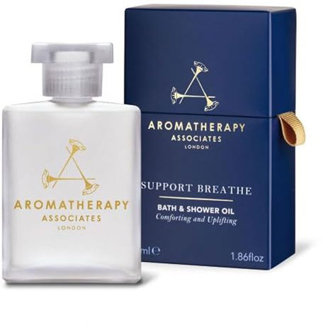 Aromatherapy Associates Bath and Shower Oil, Luxury Spa, Natural Bath, Bath Oil, Vegan, Cruelty Free, Environment Friendly (Support Breathe Bath and Shower Oil 55ml)