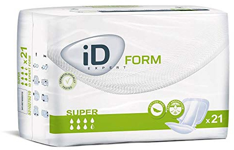 Euron ID Expert Form Shaped Incontinence Pads (Anti Leak Cuffs) - Super (21)
