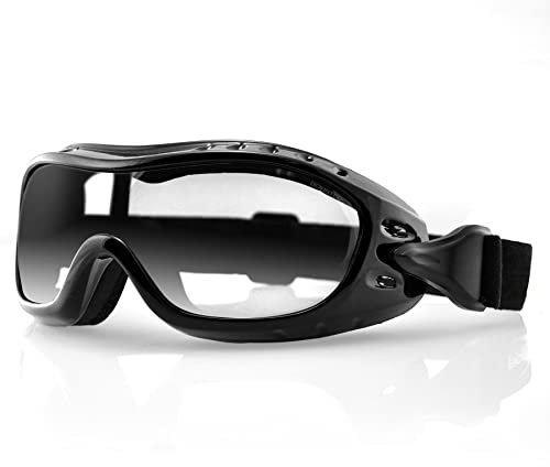 Bobster Night Hawk OTG Masque, Verres Incolores Anti-Buée Black