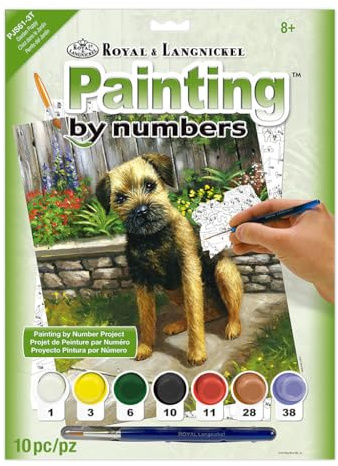 Royal & Langnickel 11 x 15 inch Garden Puppy Pre-Printed Paint by Number Painting Set