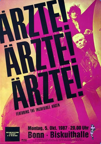Premium Poster/Plakat | DIN A1 | Live Konzert Veranstaltung » Die Ärzte - Ist das Alles, Bonn 1987 «