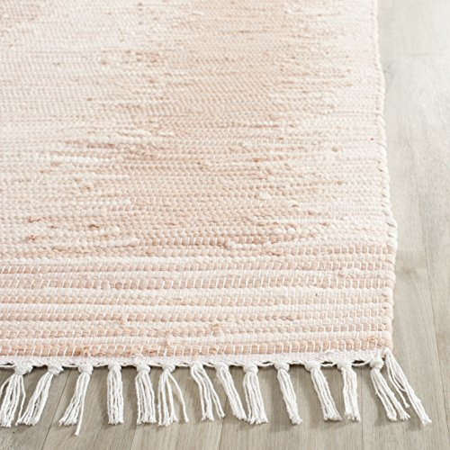 SAFAVIEH Montauk Collection Accent Rug - 3' x 5', Beige, Handmade Fringe Cotton, Ideal for High Traffic Areas in Entryway, Living Room, Bedroom (MTK752A)