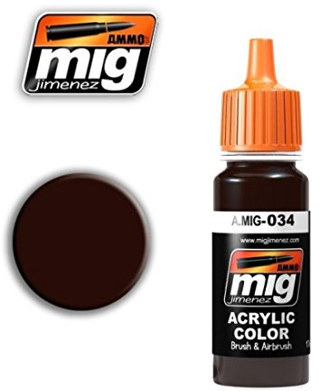 Ammo MIG-0034 Rust Tracks Acrylfarben, 17 ml, Mehrfarbig
