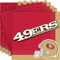 Amscan San Francisco 49ers Lunch-Papierservietten, 16,5 cm, 16 Stück, perfekt für Geburtstage, Heckklappen und Siegespartys
