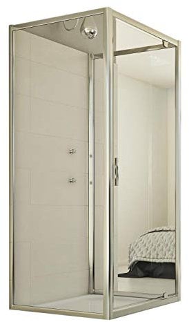 Box Doccia 3 lati 70x80x70 AP. 80 CM H198 trasparente mod. Cristal TRIO 1 Anta