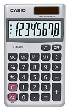 Casio SL-300SV Solar Powered Standard Function Calculator (SL-300SV)