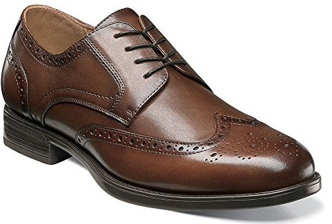 Florsheim Midtown Wing Tip Oxford Men's Oxford, 10.5 3E US, Cognac
