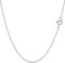 White Gold Rope Chain Necklace, 0.5mm, 16