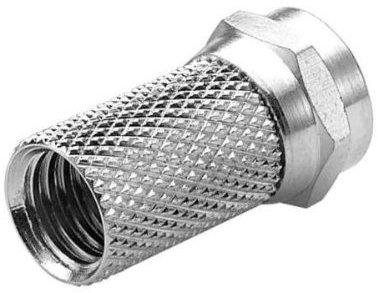 ELCART Confezione 10 PZ connettore SAT F Spina F SAT 3,00 mm, per Cavo 3,6 mm con Anello Impermeabile