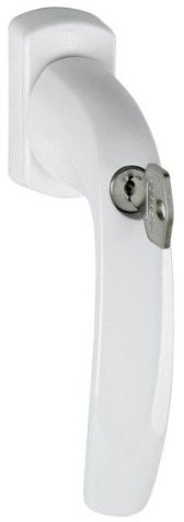 HOPPE Fenstergriff duraplus New York in Aluminium verkehrsweiß /abschliessbar/ (Secu100®)