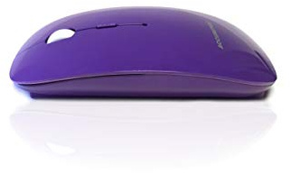 Accuratus Image RF Purple - Wireless 2.4GHz RF Full Size Computer Mouse with Glossy Finish