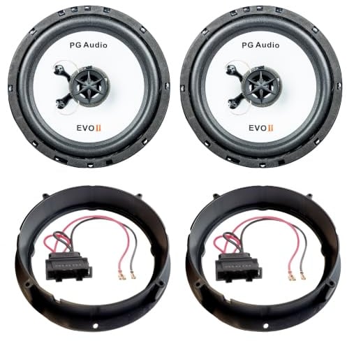 Lautsprecher Komplett-Set passend für VW Golf 4 & Golf 6 | PG Audio 400W Sound-Upgrade Kit (Plug & Play für Tür Vorne)